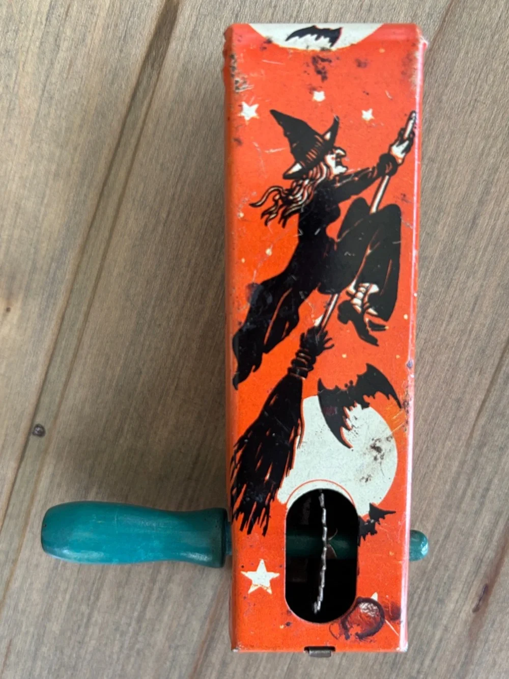 Vintage Witch Hand Crank Noisemaker